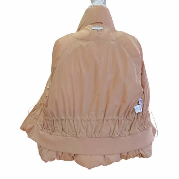 GANNI Whitman Puffer Down Jacket Peach Beige EU 38 US 6 - Picture 6 of 13